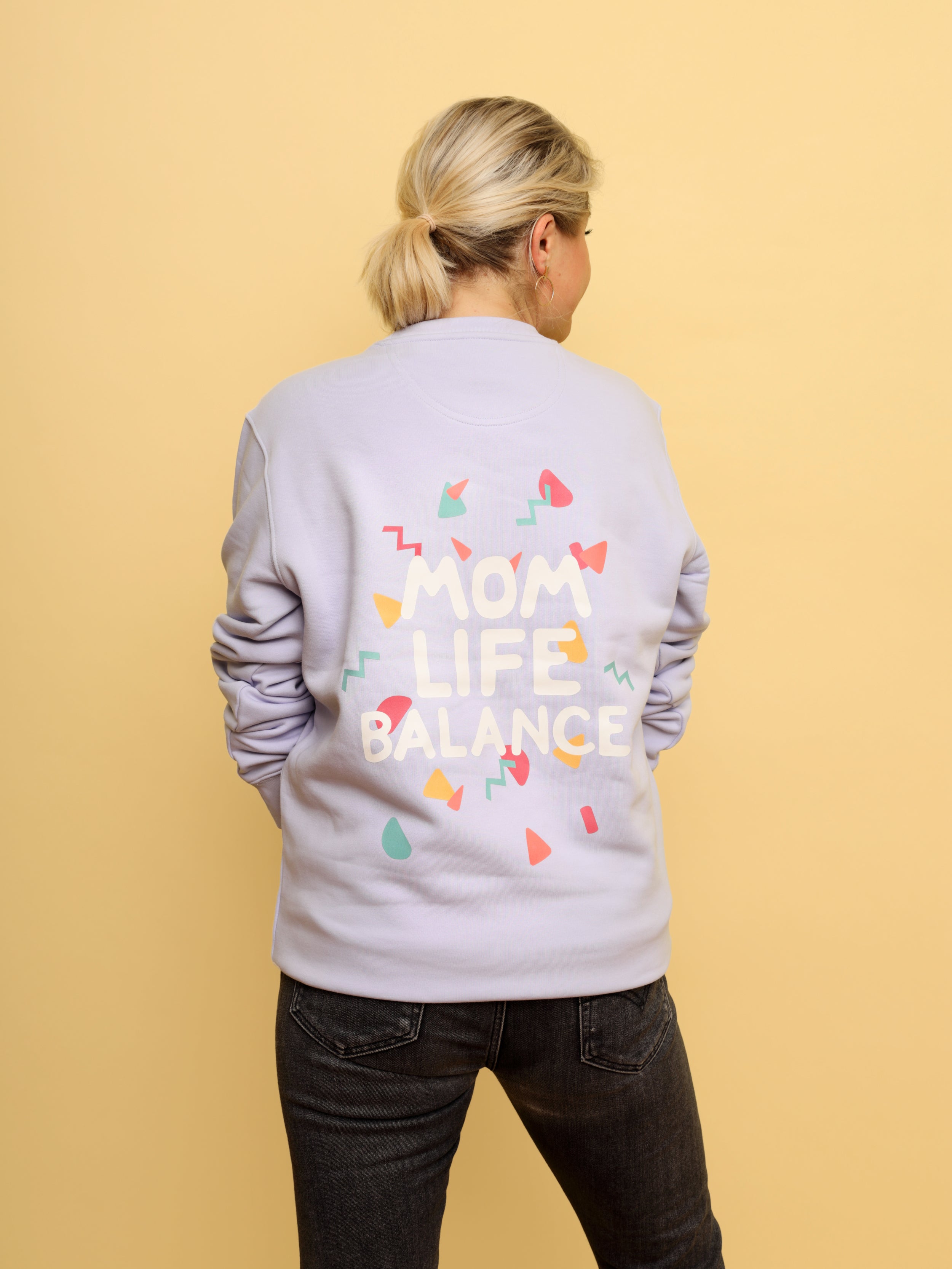 Mom Life Balance Sweater Stick & Print Konfetti