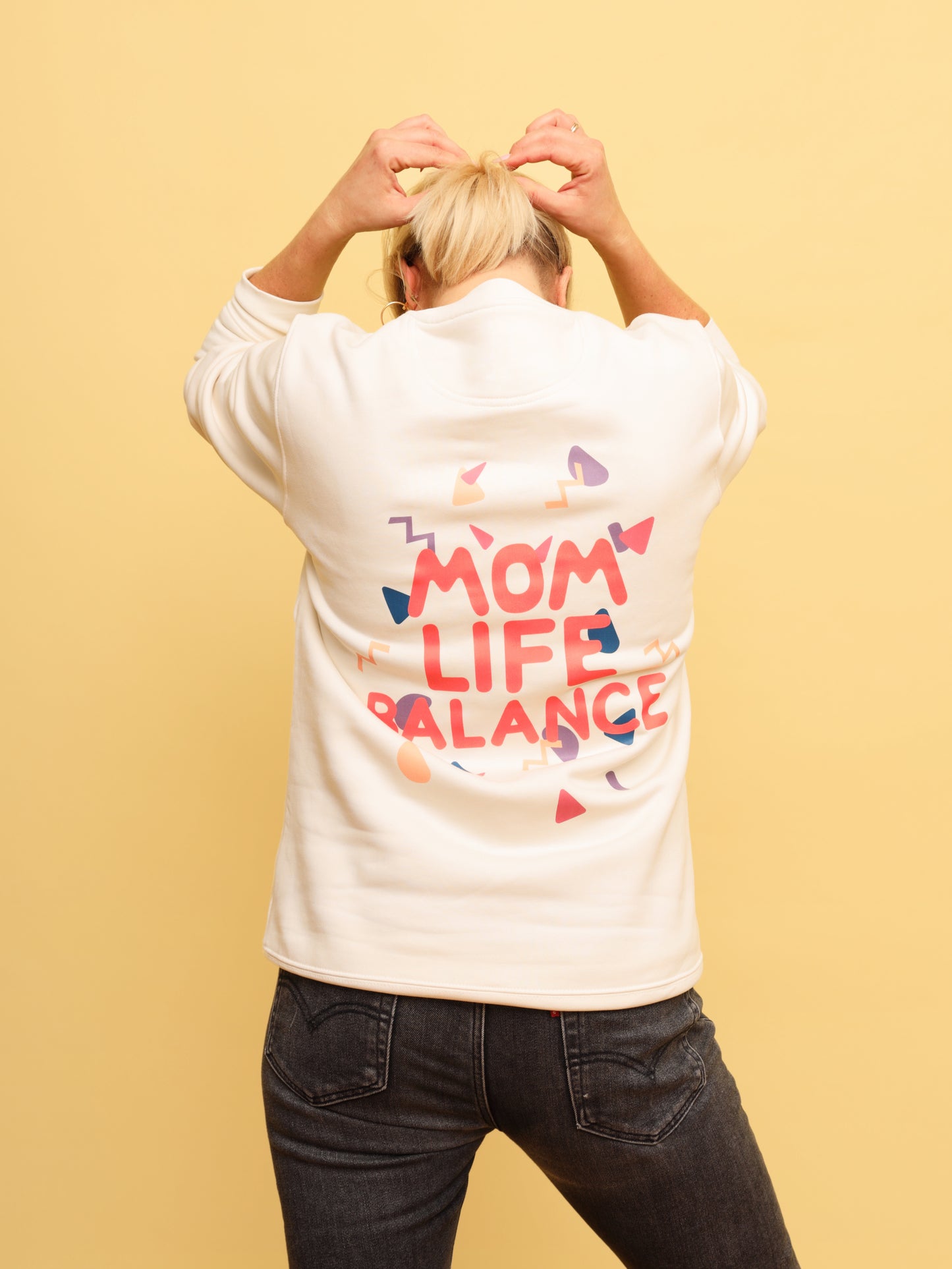 Mom Life Balance Sweater Stick & Print Konfetti