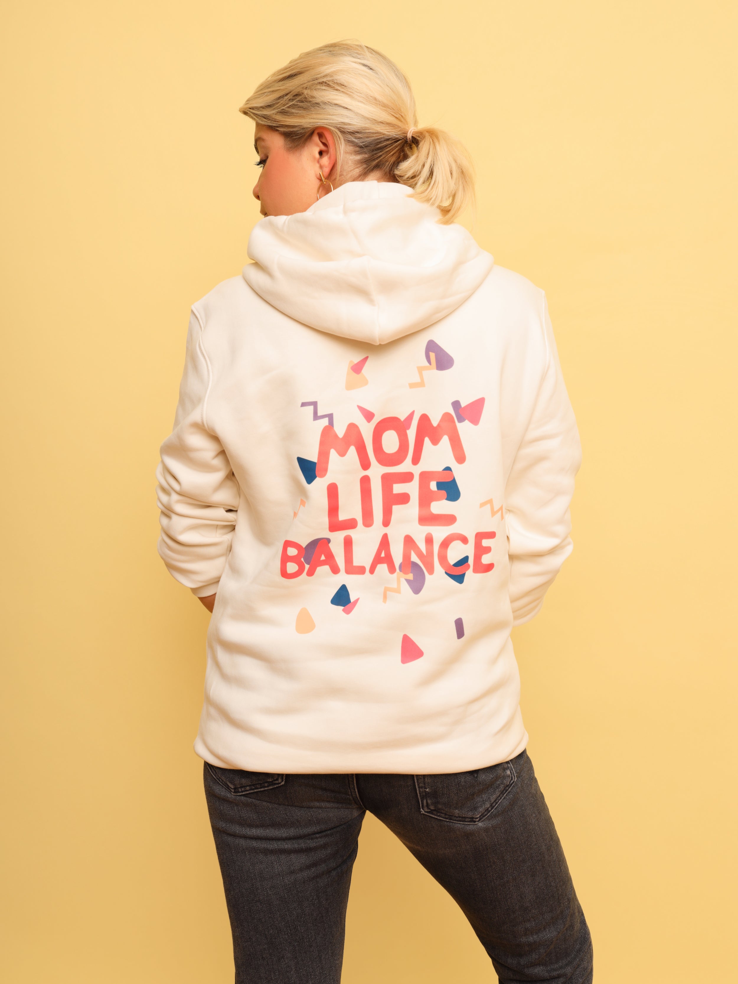 Mom Life Balance Hoodie Stick & Print Konfetti