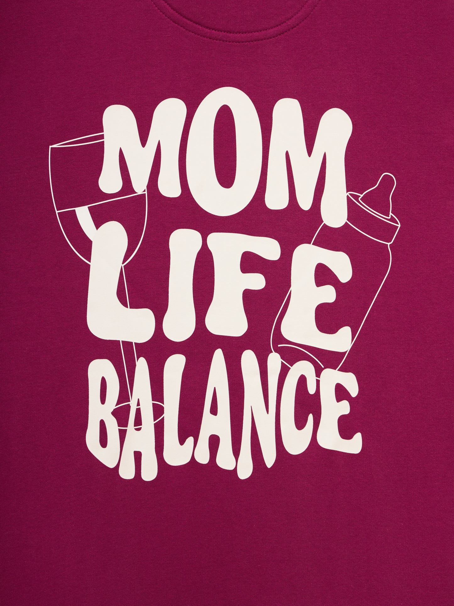 Mom Life Balance Sweater Stick & Print Wavy