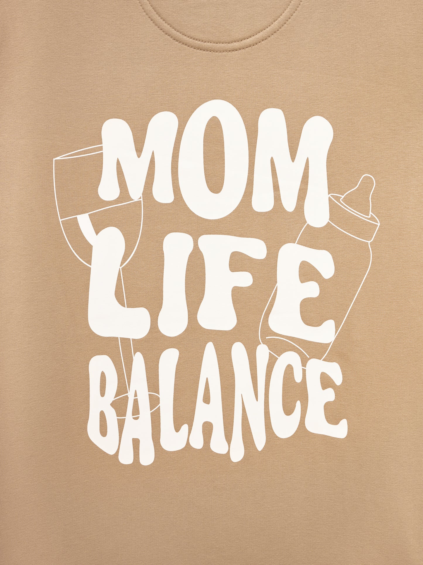 Mom Life Balance Sweater Stick & Print Wavy